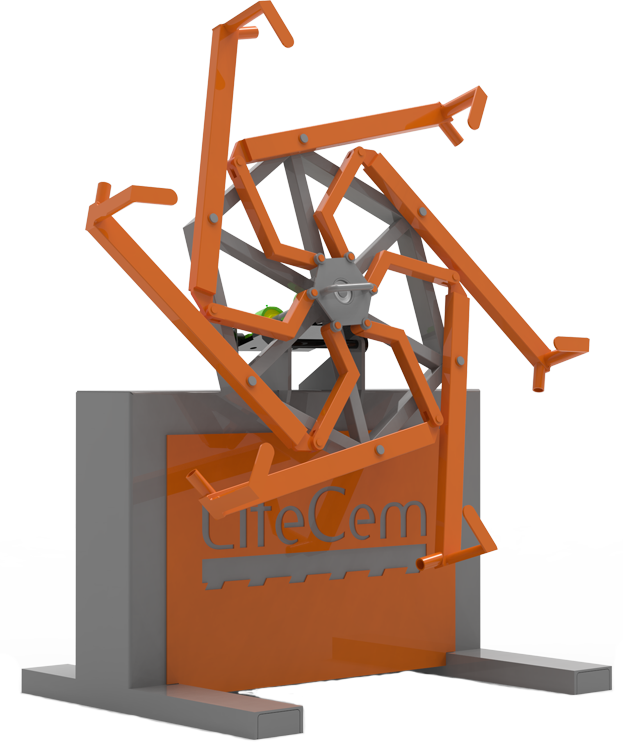 A FRP rebar winder A FRP rebar winder