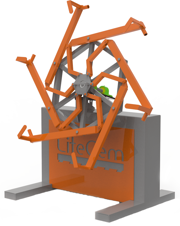 A FRP rebar winder A FRP rebar winder